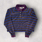 Levi’s Striped Velour Cropped Shirt - S