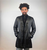 Vintage Leather Half Trech Jacket- M