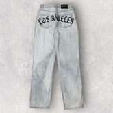 FB Sister Graphic Print Baggy Jeans -W29 L33.5