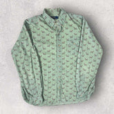 Polo Ralph Lauren Corduroy Allover Print Dog Shirt - L