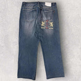 Edusi Jeans Baggy Embroidered Jeans - W36 L28.5