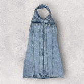 Tommy Jeans Denim Halter Dress - XS