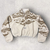 Reebok Cropped 1/4 Zip Fleece - XS