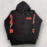 Vintage AC/DC Zip Up Hoodie - L