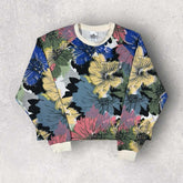 Adidas Allover Print Cropped Sweatshirt - XL