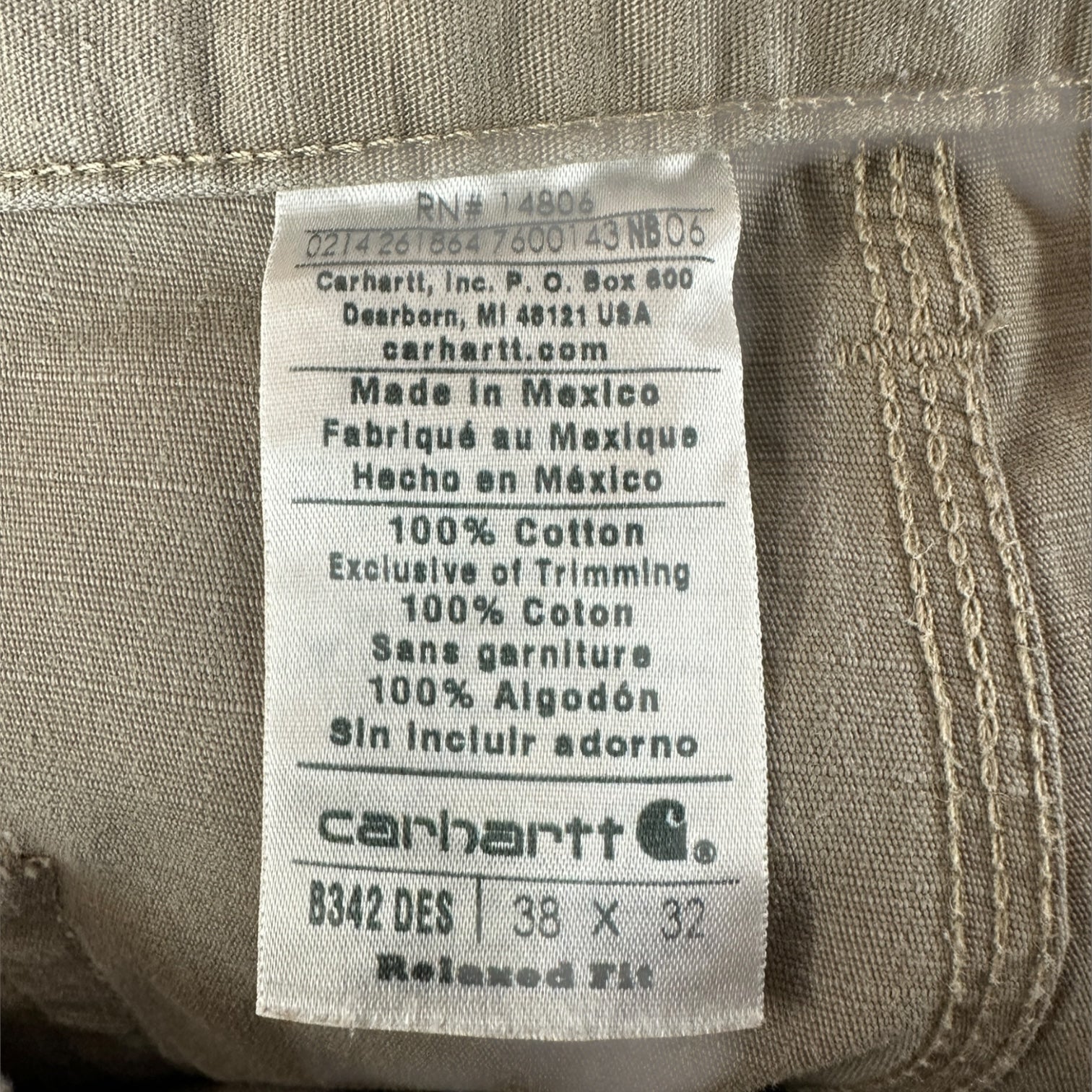 Carhartt cargo trousers W36 L32