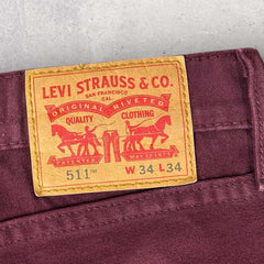 Levi’s 511 Slim Fit Velour Trousers - W35 L33