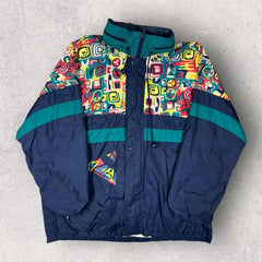 Vintage Patterned Windbreaker - XL