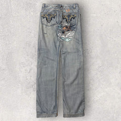 Y2K Vintage Embroidered Jeans - W28 L32