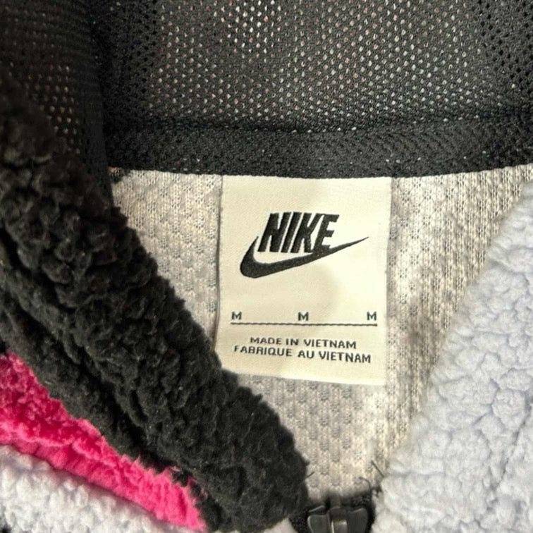 Nike Teddy Fleece Print 1/4 Zip Hoodie - M
