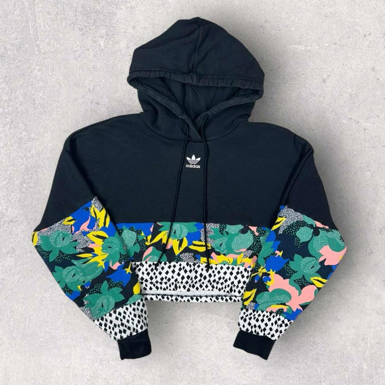 Adidas Cropped Graphic Hoodie - UK6