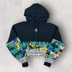 Adidas Cropped Graphic Hoodie - UK6