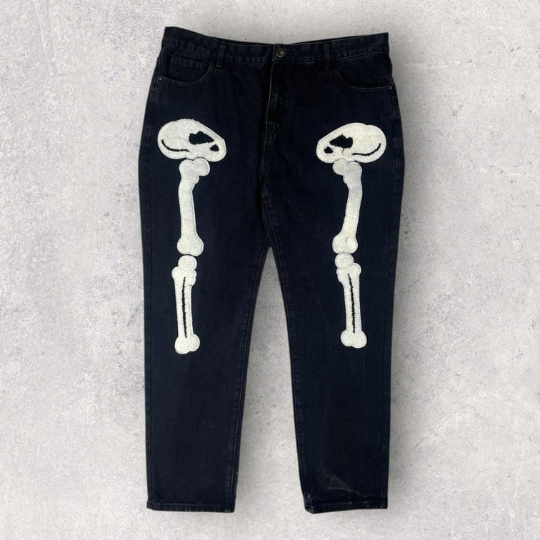 Skeleton Patch Jeans - W40 L29.5