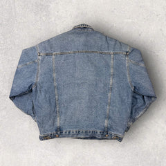 Eddie Bauer Fleece Lined Denim Jacket - M