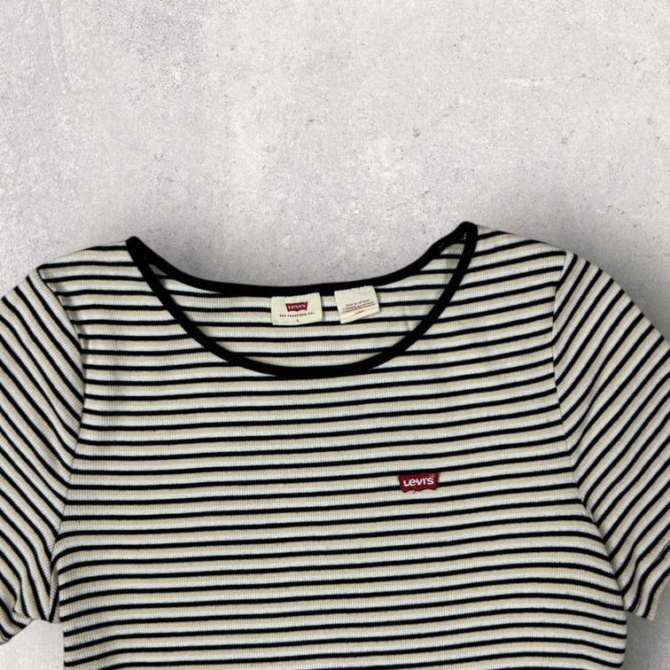 Levi’s Striped Cropped T-shirt - L