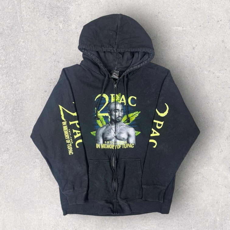 Vintage Tupac Fullzip Graphic Hoodie - L