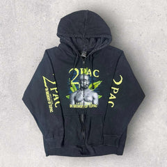 Vintage Tupac Fullzip Graphic Hoodie - L