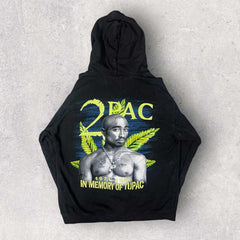 Vintage Tupac Fullzip Graphic Hoodie - L