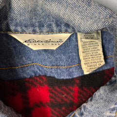 Eddie Bauer Fleece Lined Denim Jacket - M