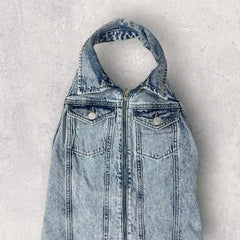 Tommy Jeans Denim Halter Dress - XS