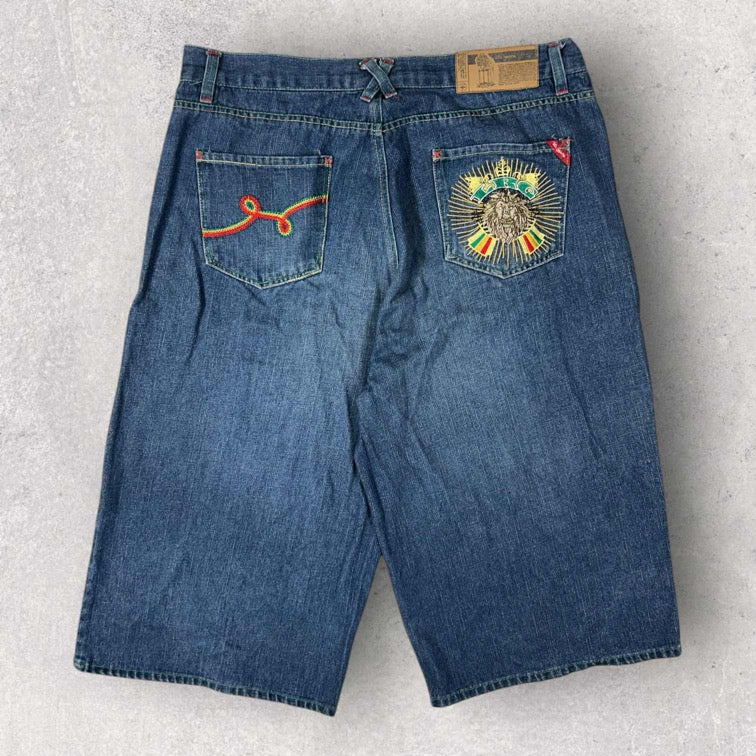 Graphic Embroidered Shorts - W36
