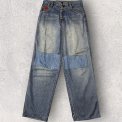 Rhino Baggy Patchwork Jeans - W32 L32