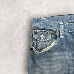 True Religion Distressed Baggy Jeans - W36 L32