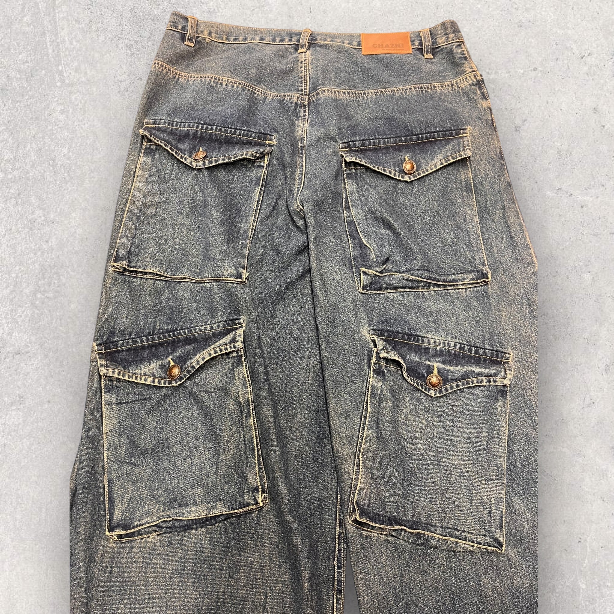 Ghazhi Baggy Utility Jeans - W36 L30