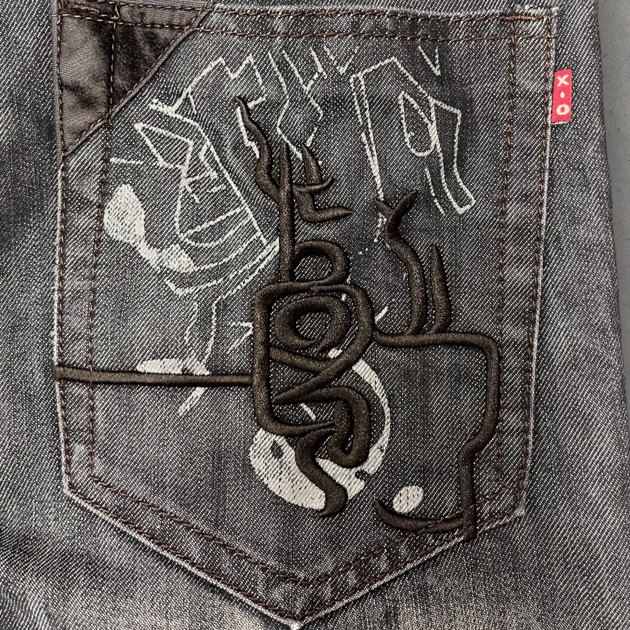 O-X Embroidered Jeans - W30 L34