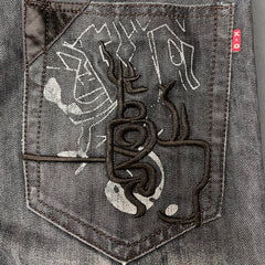 O-X Embroidered Jeans - W30 L34