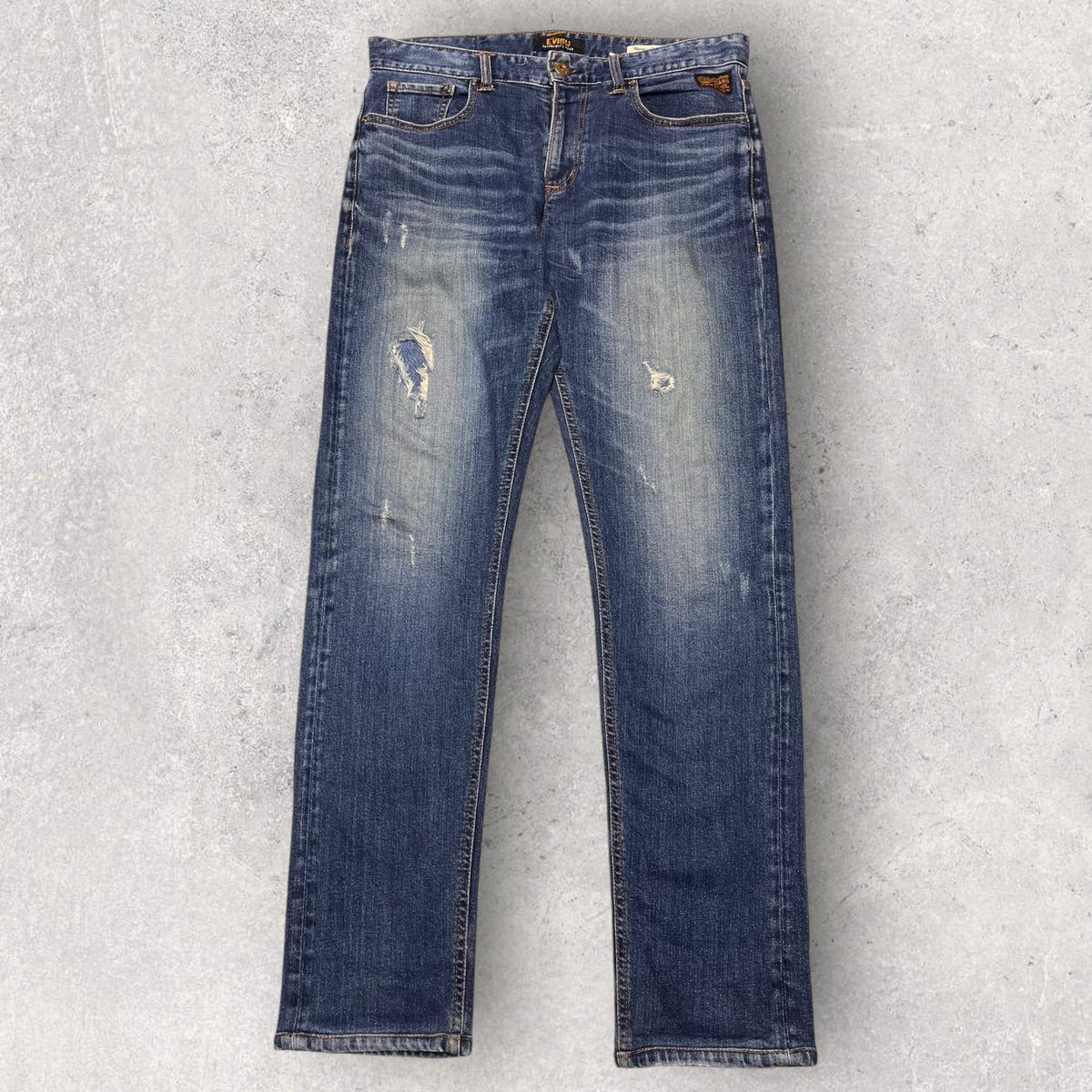 Evisu Slim Fit Embroidered Jeans - W34 L32