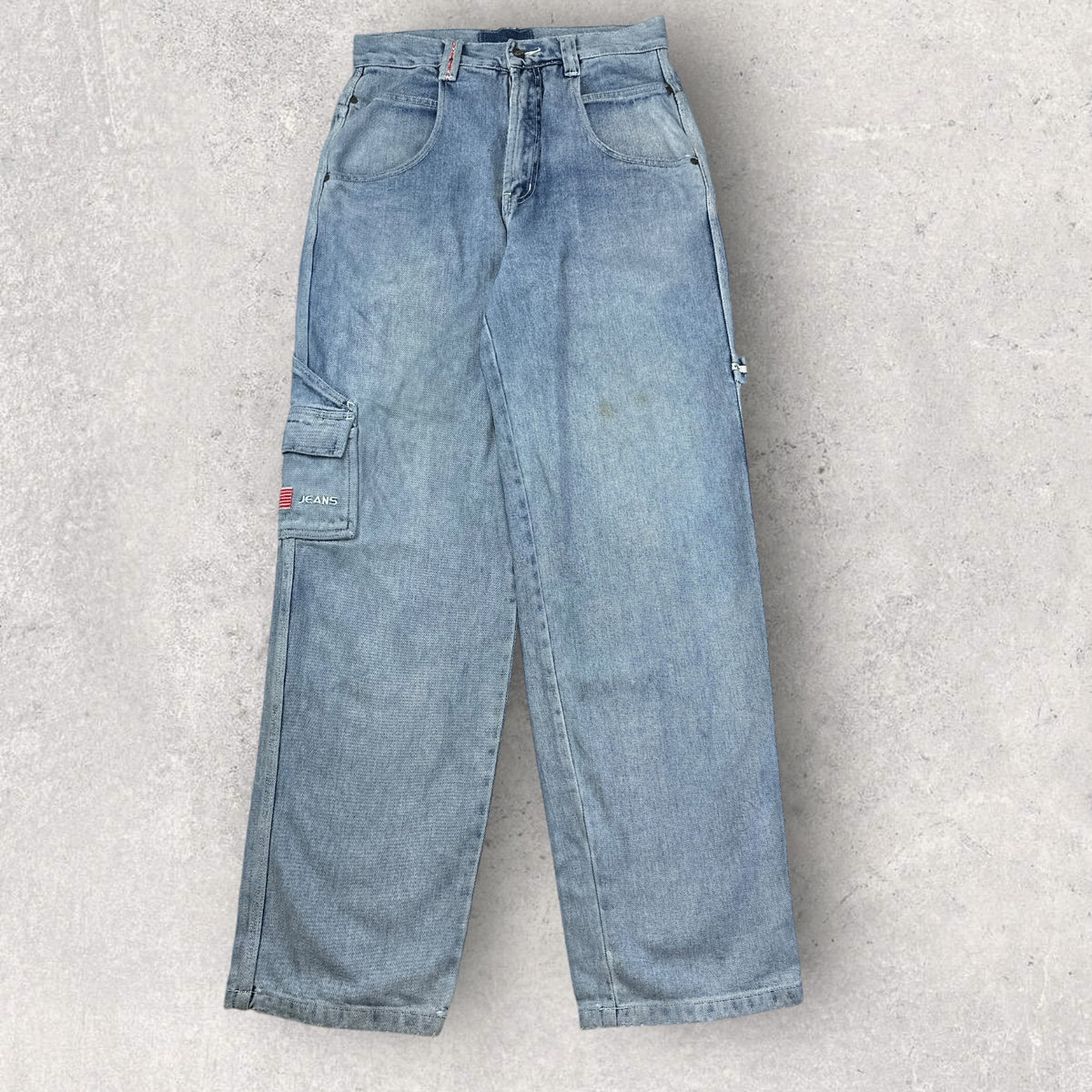 USA Jeans Baggy Embroidered Cargo Jeans -W30 L32.5