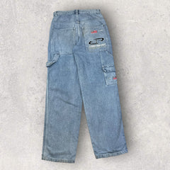 USA Jeans Baggy Embroidered Cargo Jeans -W30 L32.5