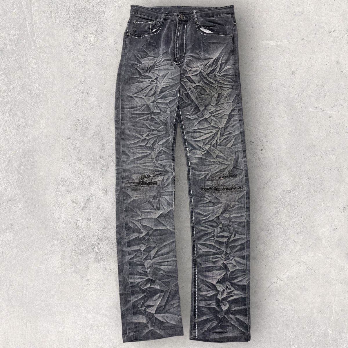 Disstressed Hip Hop Jeans - W27 L32