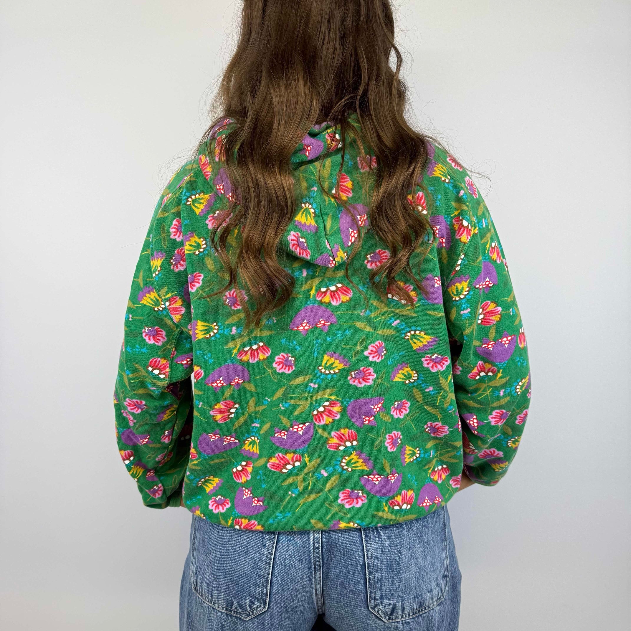 Vintage Best Comoany Floral Hoodie - S