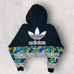 Adidas Cropped Graphic Hoodie - UK6