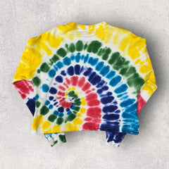 Champion Cropped Tie Dye Sweatshirt - S