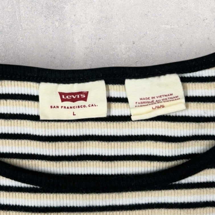 Levi’s Striped Cropped T-shirt - L