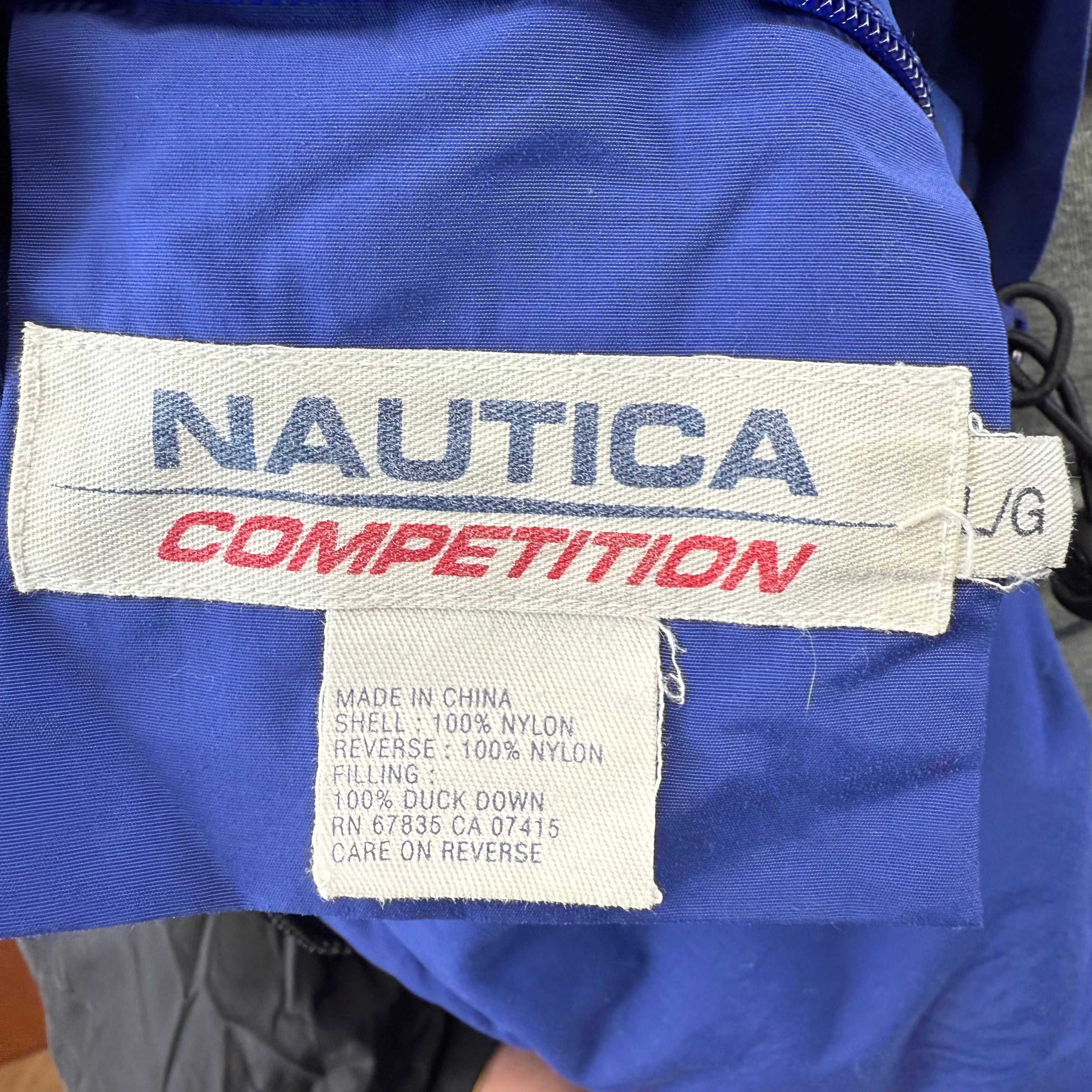 Vintage Nautica Competition Reversible puffer coat - L