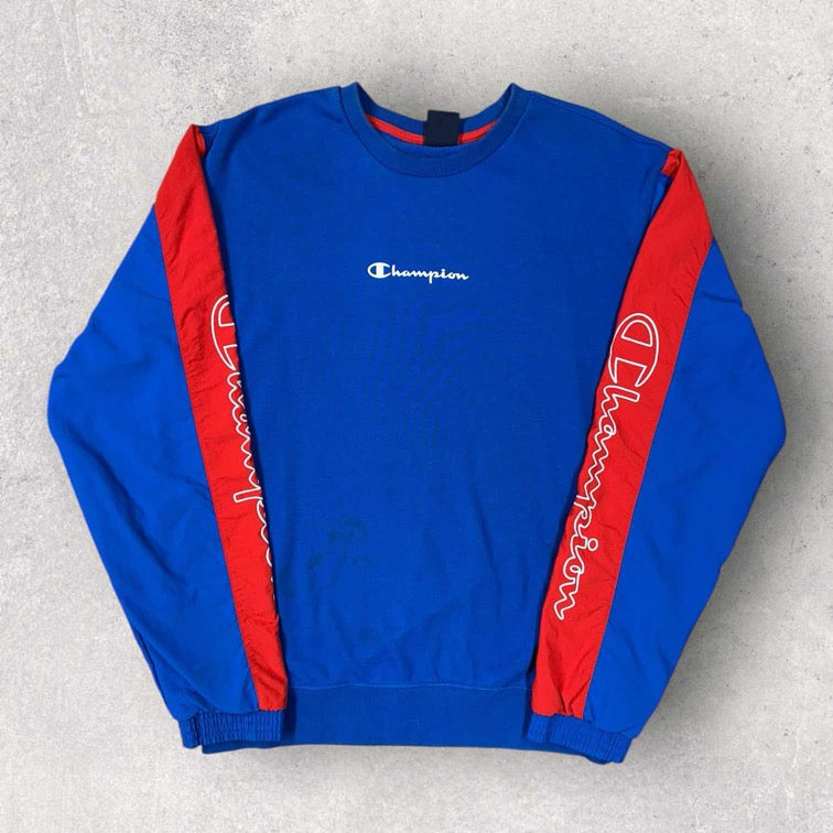 Champion  Windbreaker Sleeve  Sweatshirt - M