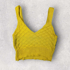 Brazil Knitted Cropped Tank Top - M