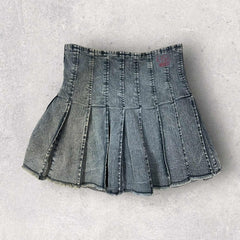 Tommy Hilfiger Denim Pleated Skirt - S