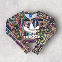 Adidas Allover Pattern Crop Top - UK6