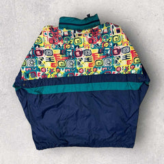 Vintage Patterned Windbreaker - XL