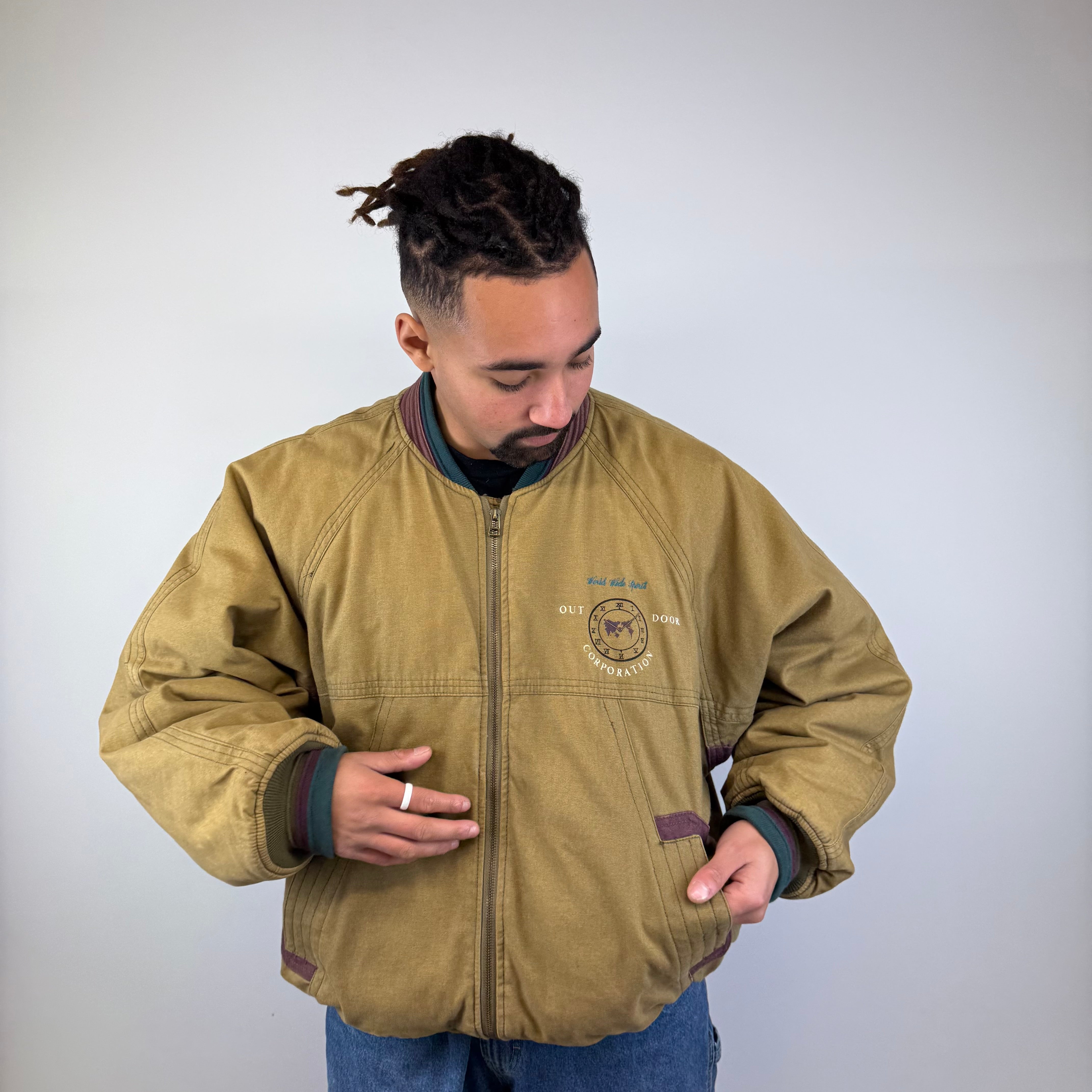 Vintage Outdoors Bomber Jacket - XL