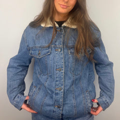 Fluffy Embroidered Denim jacket - M